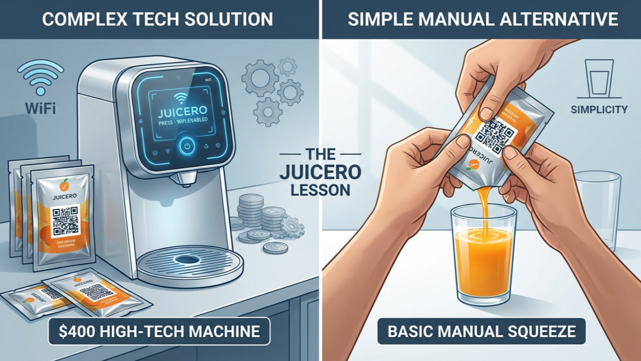 The Juicero Paradox: How Silicon Valley's $120 Million Juice Press Became Innovation's Greatest Cautionary Tale